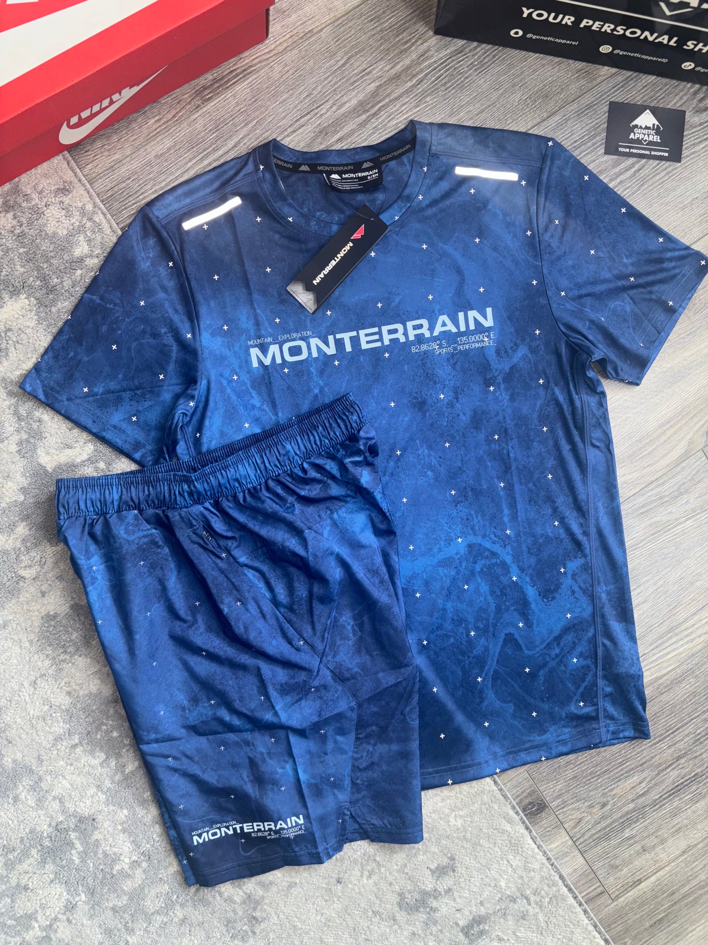 Monterrain ‘Galaxy’ T-Shirt / Short Set - ‘Blue’