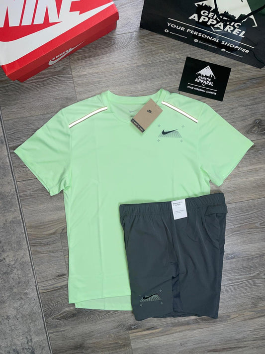 Nike Miler Grid Set - ‘Lime/Grey’