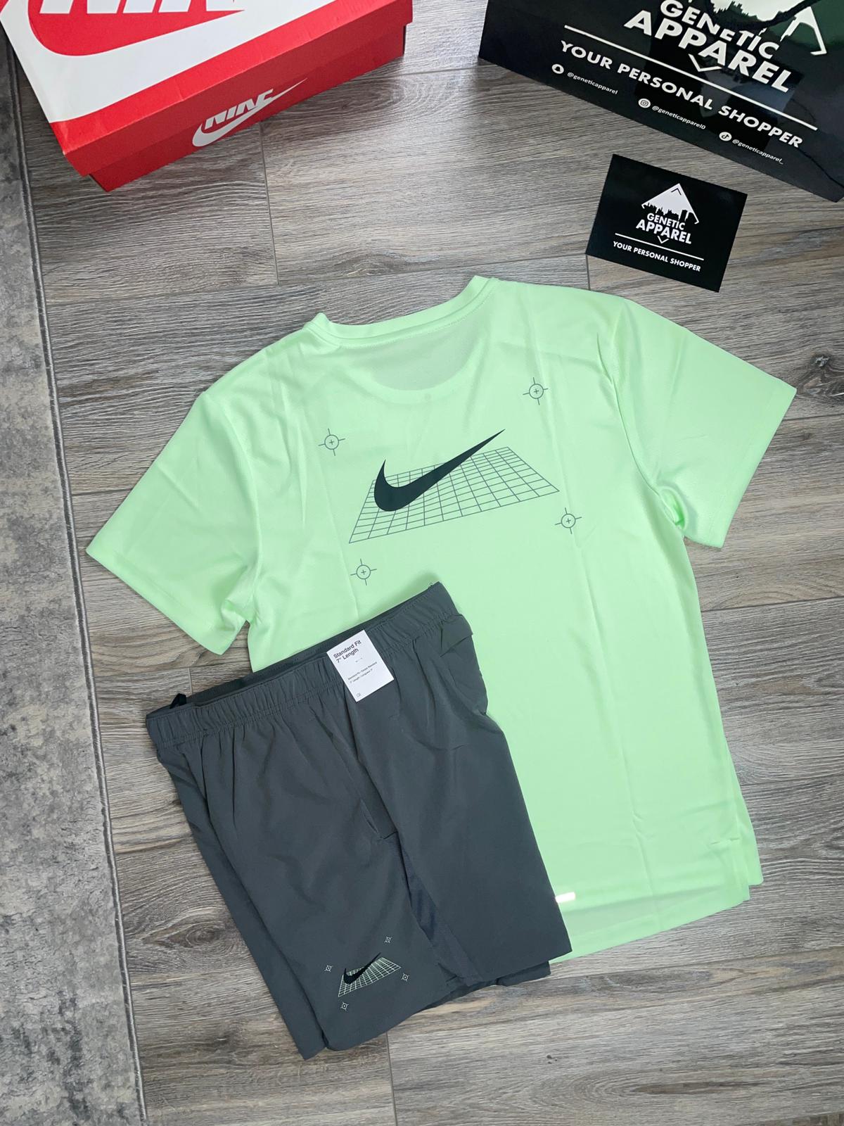 Nike Miler Grid Set - ‘Lime/Grey’