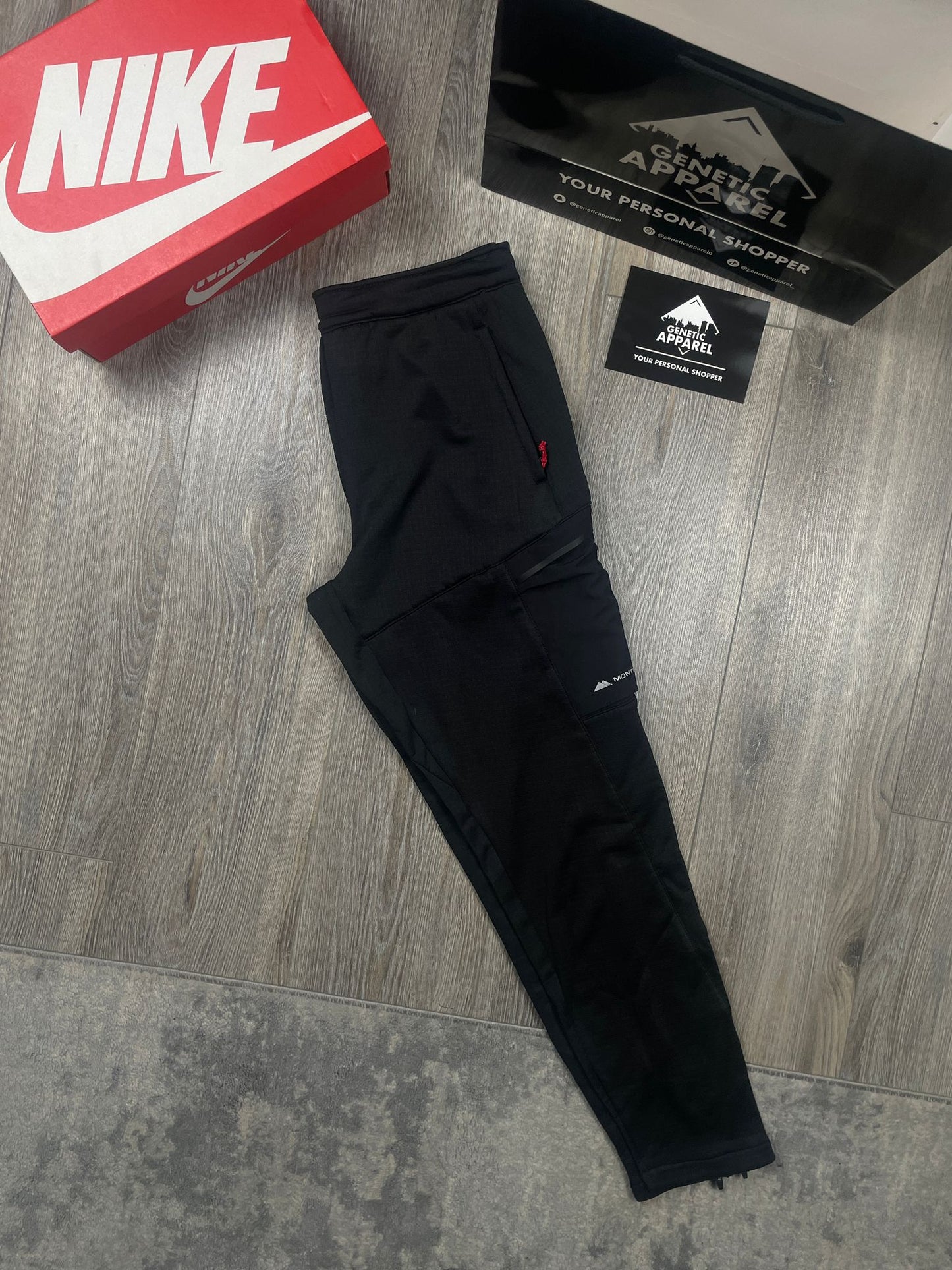 Monterrain Hybrid Tracksuit - ‘Black/Red’