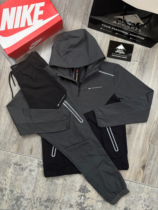 Monterrain Woven Tracksuit - ‘Grey/Black’