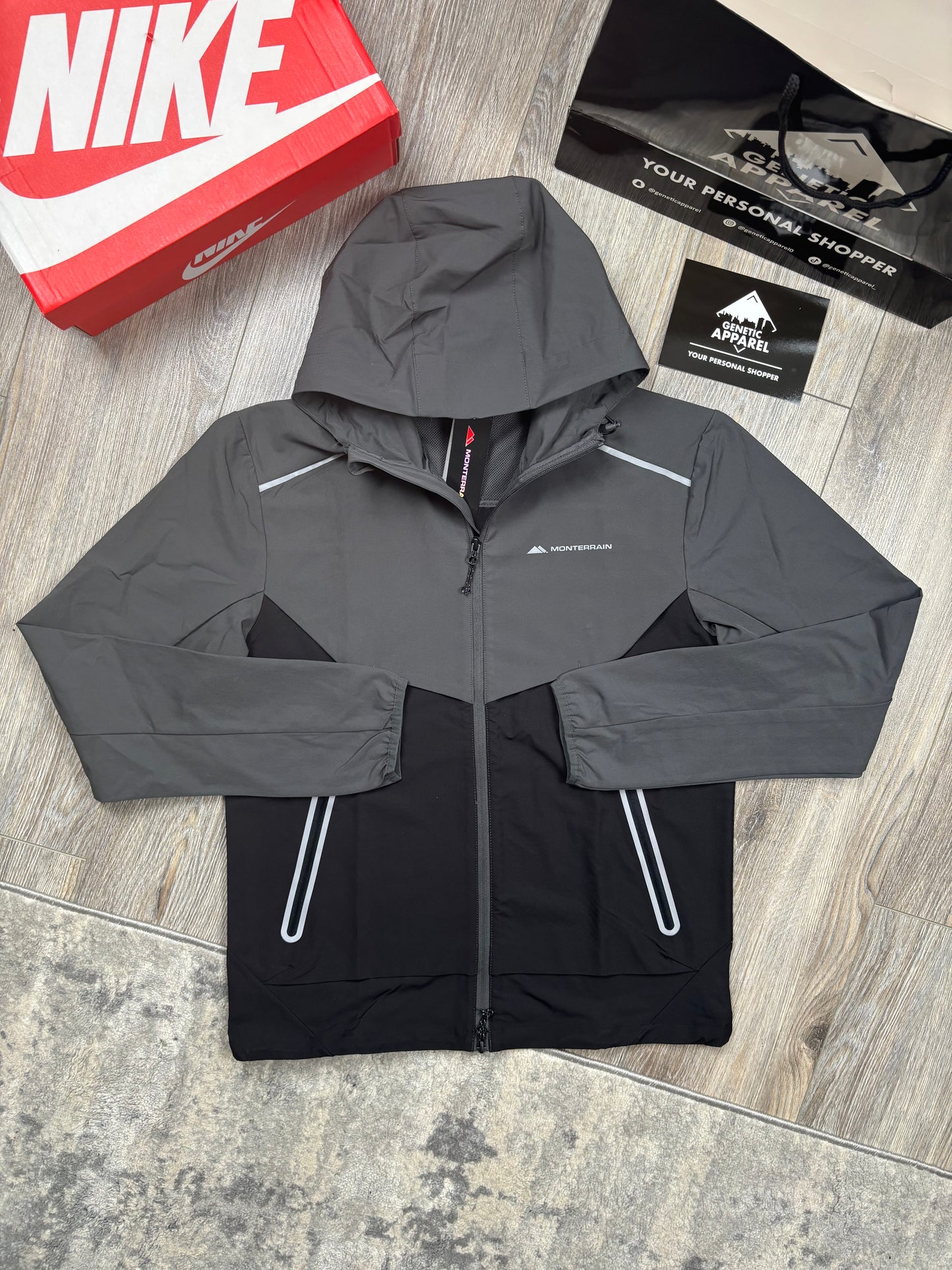 Monterrain Woven Tracksuit - ‘Grey/Black’