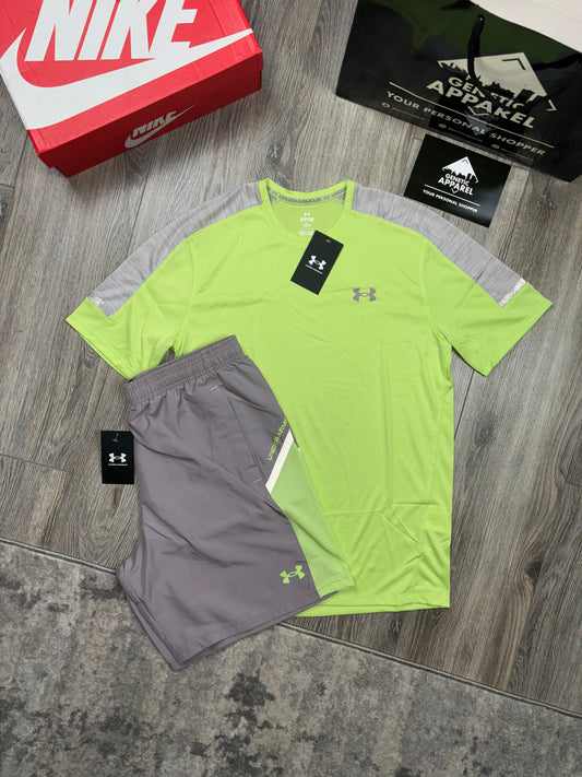 Under Armour T-Shirt Set - ‘Volt/Grey’