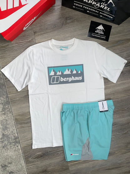 Berghaus T-Shirt/Short Set - Teal/White