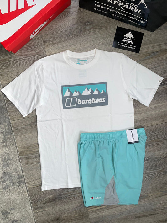 Berghaus T-Shirt/Short Set - Teal/White