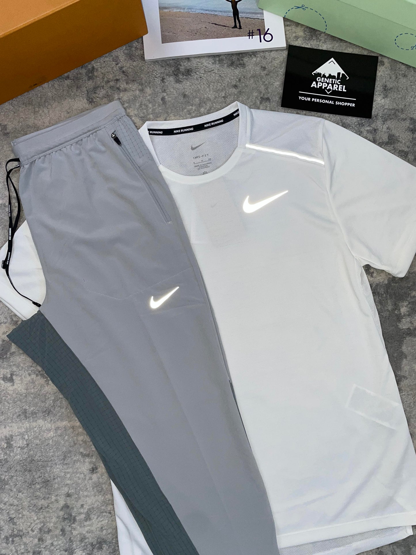 Nike White Miler X Grey Phenom Pants